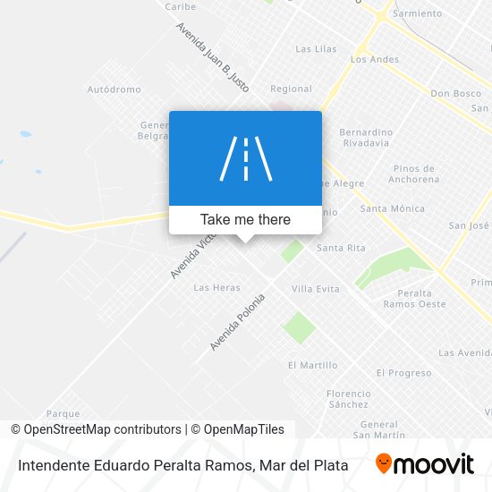 Mapa de Intendente Eduardo Peralta Ramos