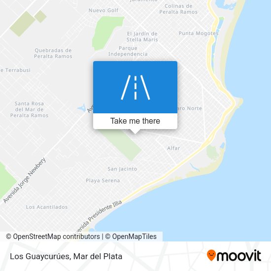 Los Guaycurúes map