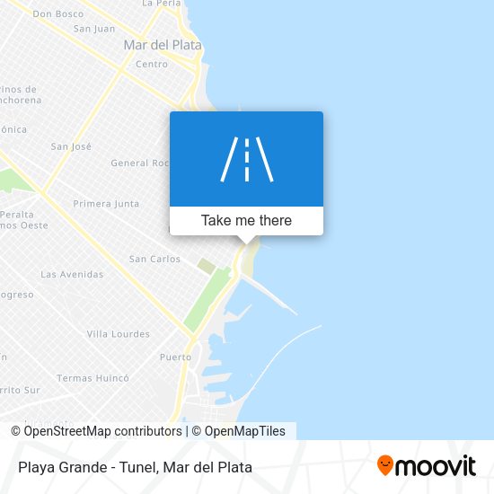 Mapa de Playa Grande - Tunel