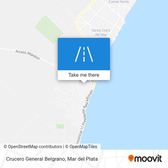 Crucero General Belgrano map