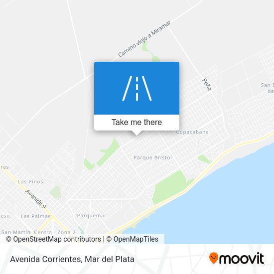 Mapa de Avenida Corrientes