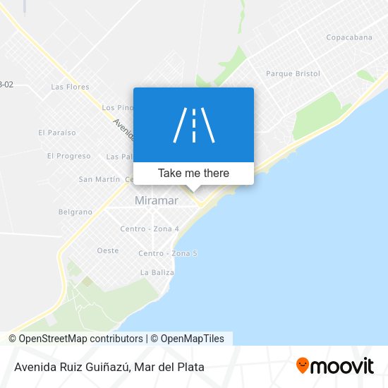 Avenida Ruiz Guiñazú map