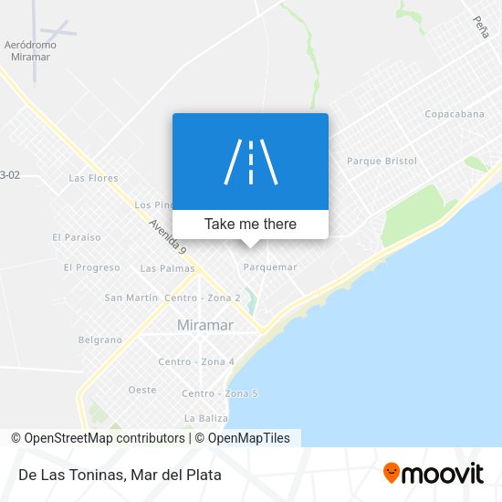 Mapa de De Las Toninas