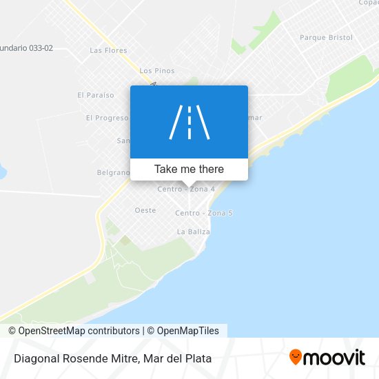Mapa de Diagonal Rosende Mitre