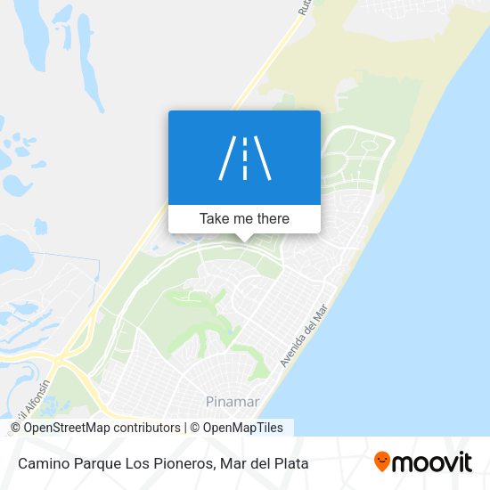 Mapa de Camino Parque Los Pioneros