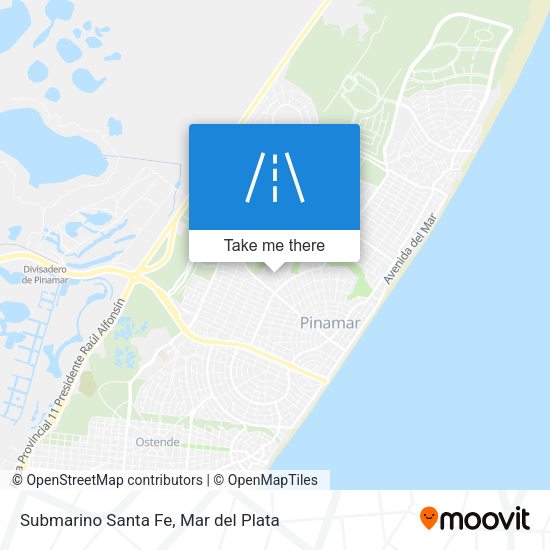 Submarino Santa Fe map