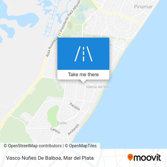 Vasco Nuñes De Balboa map