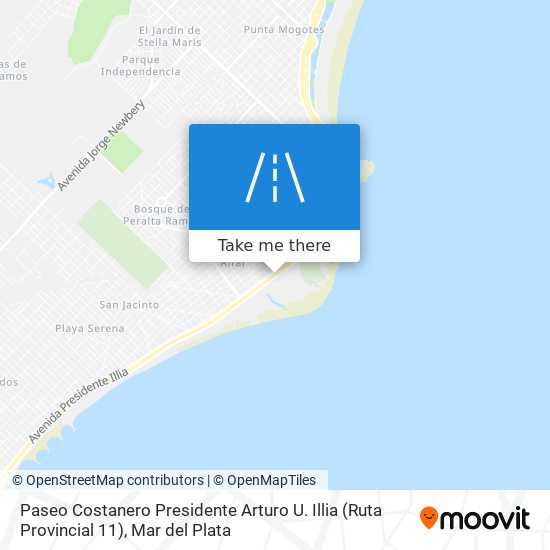 Paseo Costanero Presidente Arturo U. Illia (Ruta Provincial 11) map