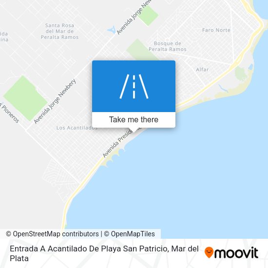 Mapa de Entrada A Acantilado De Playa San Patricio