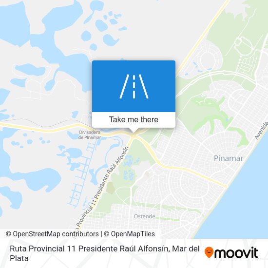 Ruta Provincial 11 Presidente Raúl Alfonsín map