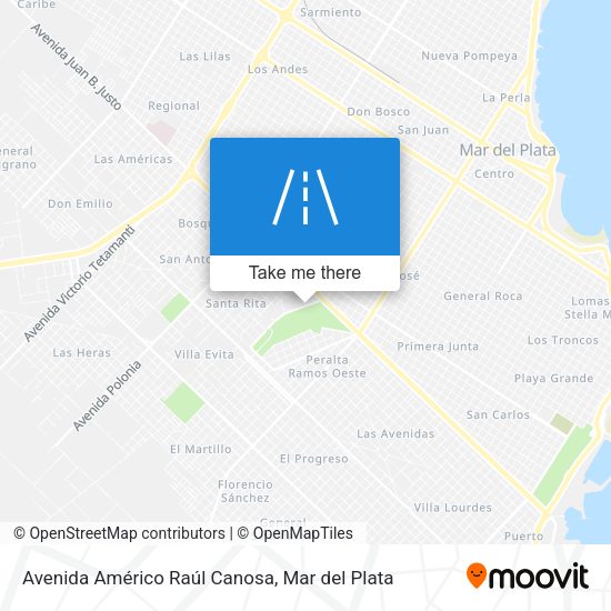 Mapa de Avenida Américo Raúl Canosa