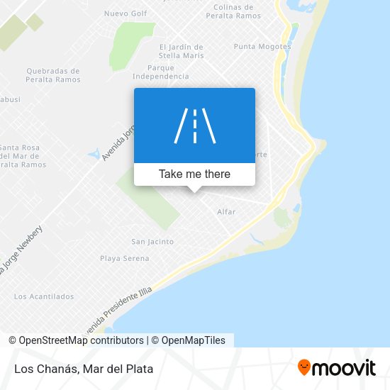 Los Chanás map