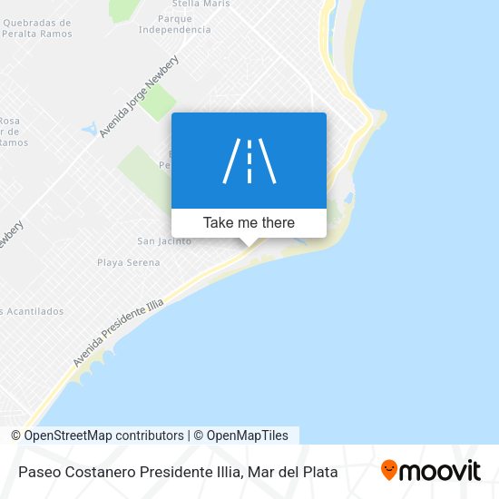 Mapa de Paseo Costanero Presidente Illia