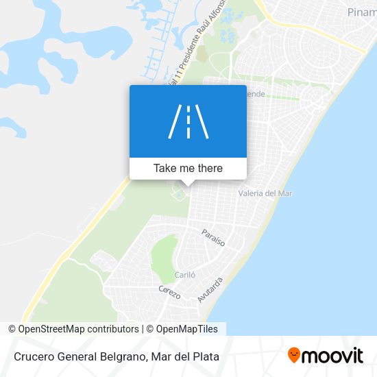 Crucero General Belgrano map