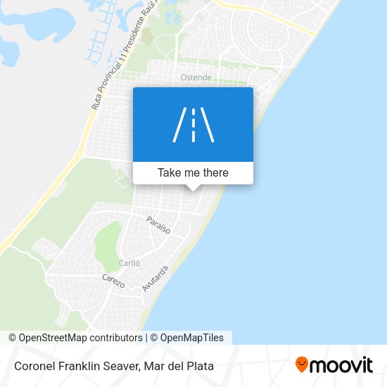 Coronel Franklin Seaver map
