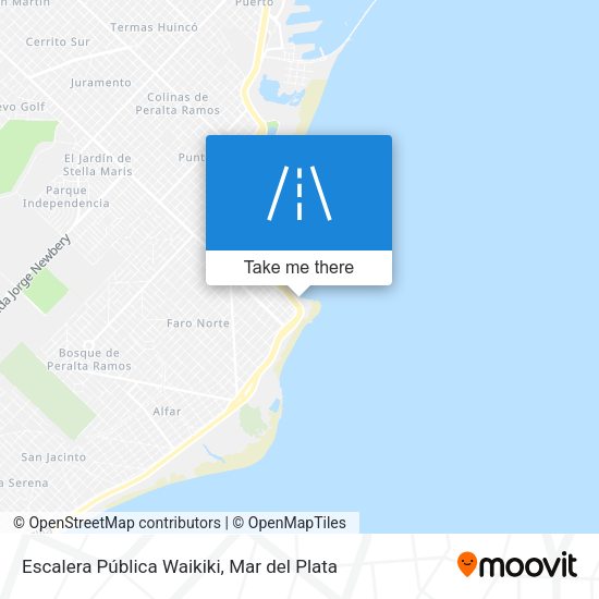 Mapa de Escalera Pública Waikiki