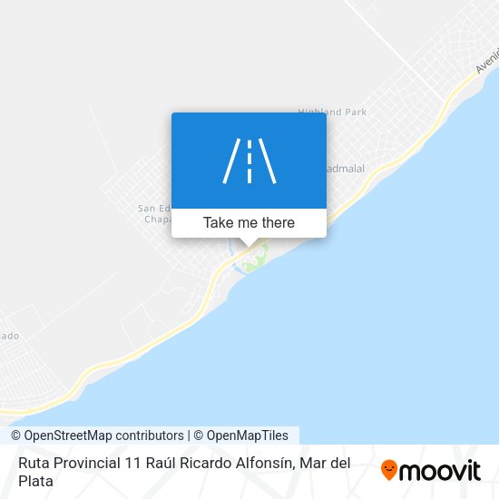 Mapa de Ruta Provincial 11 Raúl Ricardo Alfonsín