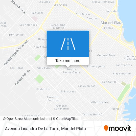 Mapa de Avenida Lisandro De La Torre