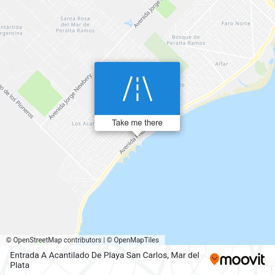 Entrada A Acantilado De Playa San Carlos map