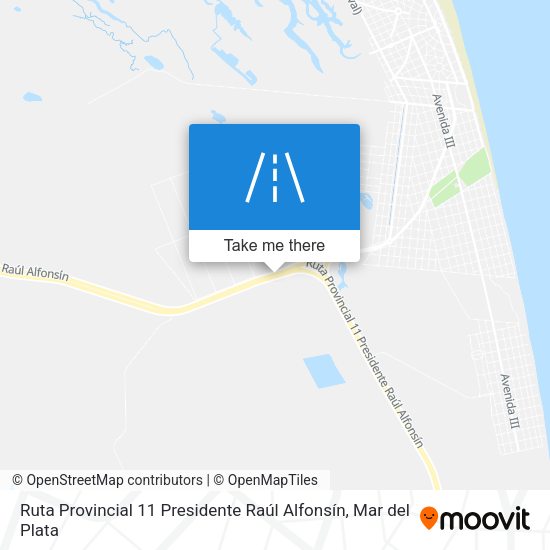 Ruta Provincial 11 Presidente Raúl Alfonsín map