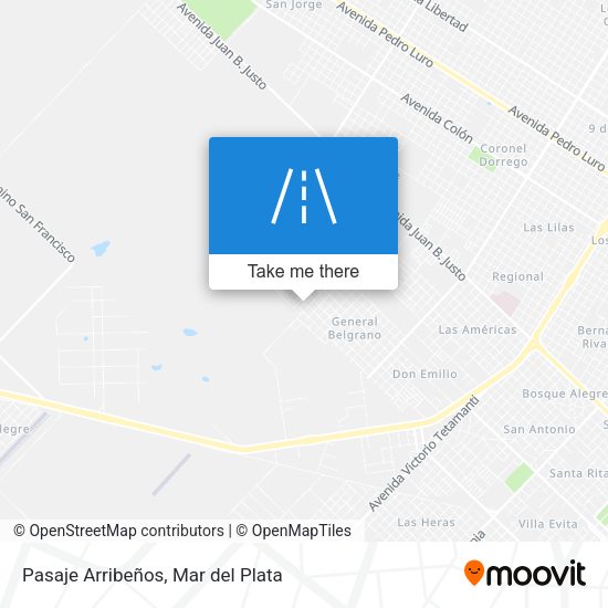 Pasaje Arribeños map