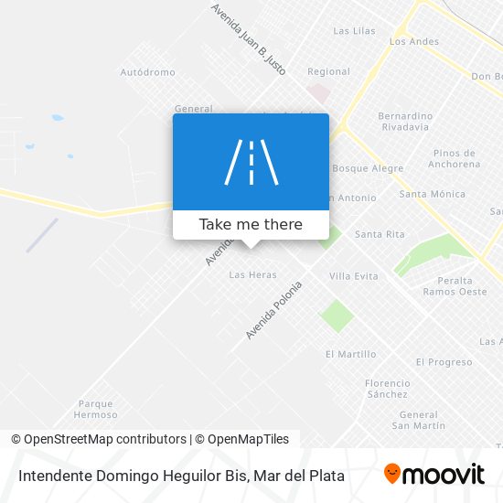 Intendente Domingo Heguilor Bis map