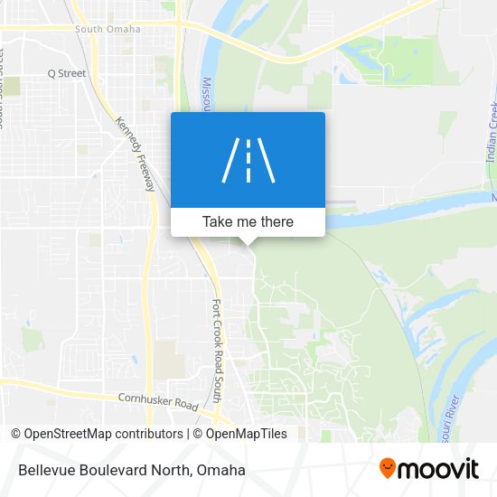 Bellevue Boulevard North map