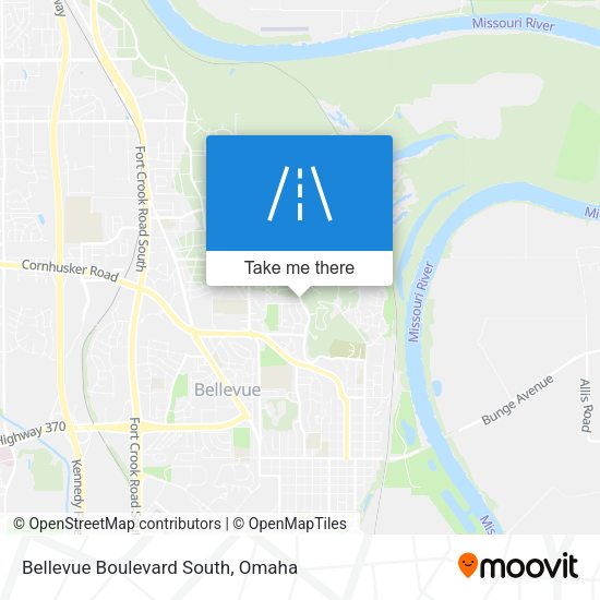 Bellevue Boulevard South map