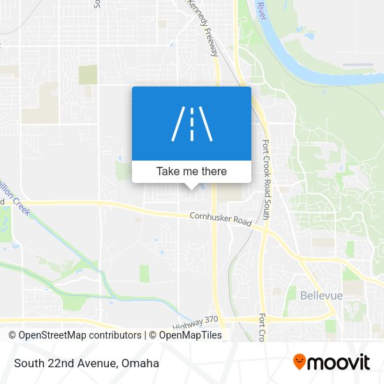 South 22nd Avenue map