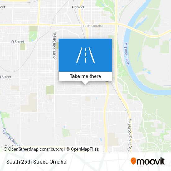 Mapa de South 26th Street