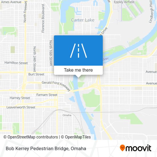 Mapa de Bob Kerrey Pedestrian Bridge