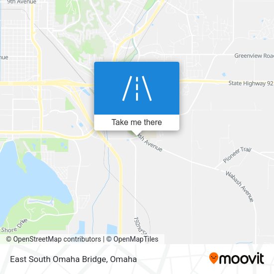 East South Omaha Bridge map