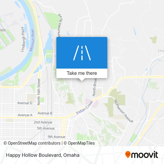 Happy Hollow Boulevard map