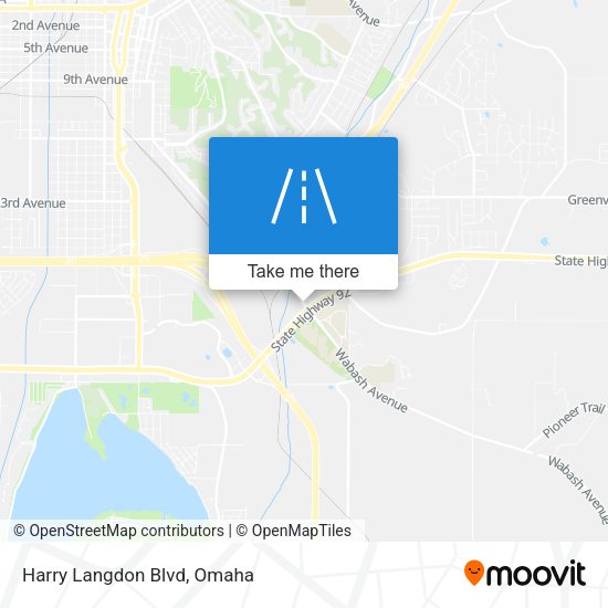 Mapa de Harry Langdon Blvd