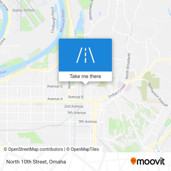 Mapa de North 10th Street