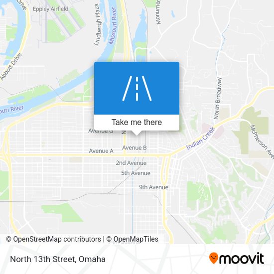 Mapa de North 13th Street