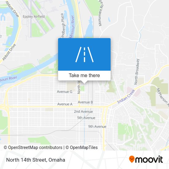 Mapa de North 14th Street