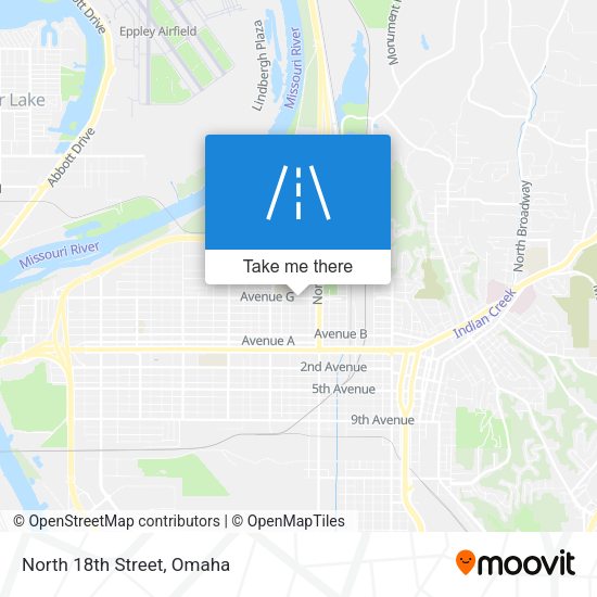 Mapa de North 18th Street