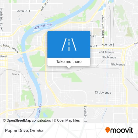 Mapa de Poplar Drive