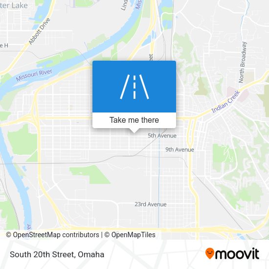 Mapa de South 20th Street
