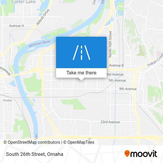 Mapa de South 26th Street