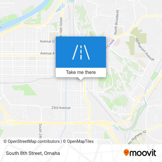 Mapa de South 8th Street