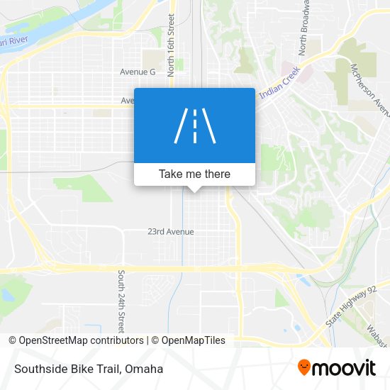 Mapa de Southside Bike Trail