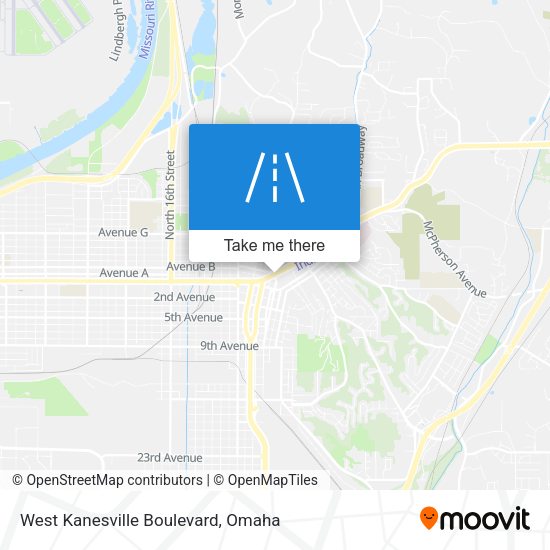 West Kanesville Boulevard map