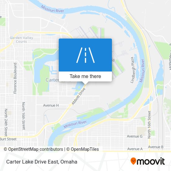 Carter Lake Drive East map