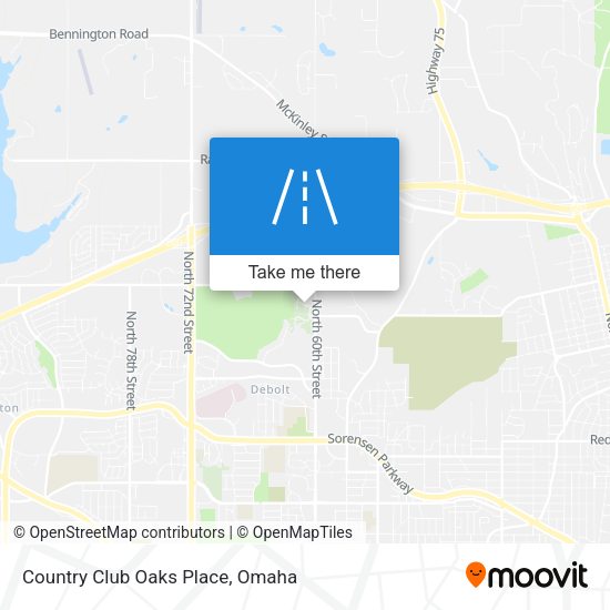 Country Club Oaks Place map