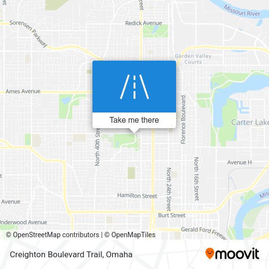 Creighton Boulevard Trail map