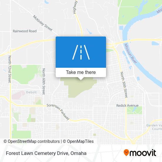 Forest Lawn Cemetery Drive map