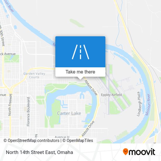 North 14th Street East map