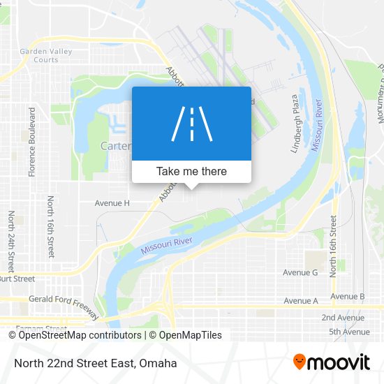 Mapa de North 22nd Street East